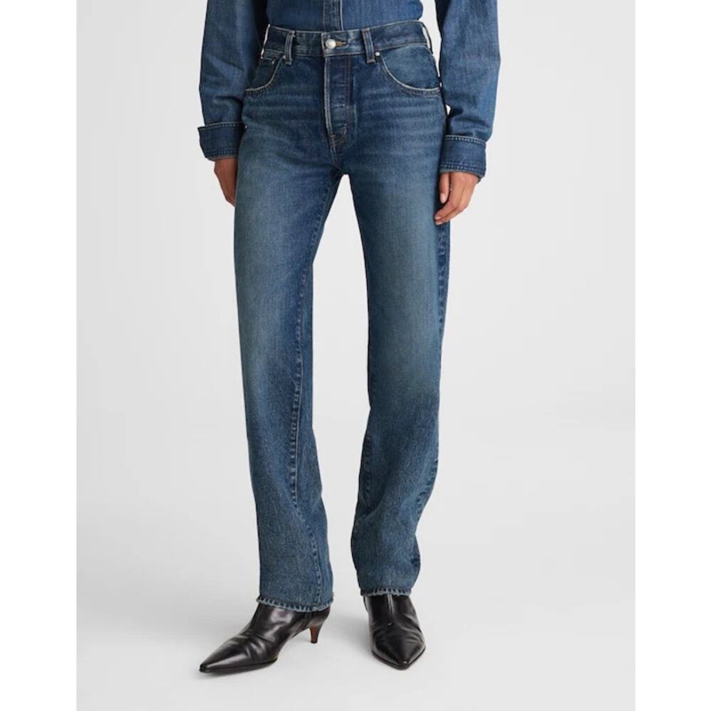 Madewell The Dean Easy Straight Jean Greendale Wash Rigid Blue US 28 NWT - Picture 2 of 14